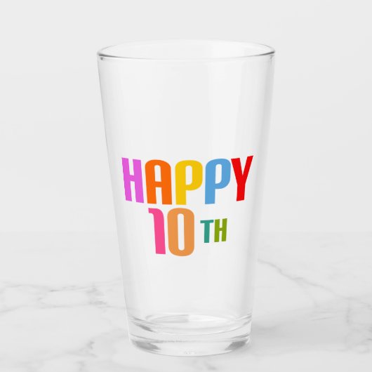 Happy 10th glas (Voorkant)