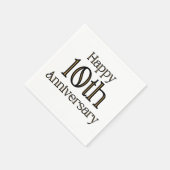 Happy 10th Jubileum 3 Ply Napkins Servet (Hoek)