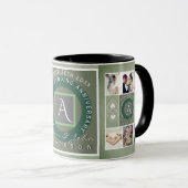 "Happy 10th Jubileum"6 foto's Tin kleur Mok (Voorkant rechts)