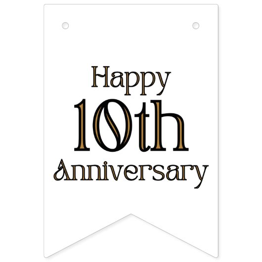 Happy 10th Jubileum Bunting Banner (Tweede vlag)