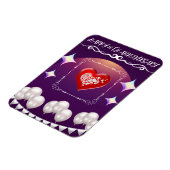 Happy 10th Jubileum Elegant Boho Balloon Blauw Magneet (Linkerzijde)