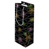 Happy 10th Jubileum Fireworks Wijn Cadeautas (Voorkant Gekanteld)