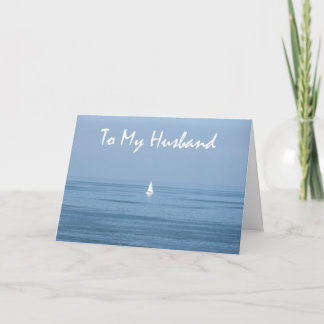 Happy 10th Jubileum Husband - Zeilboot Kaart