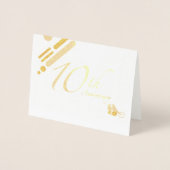 Happy 10th Jubileum Mod Birds Folie Kaarten (Voorkant)