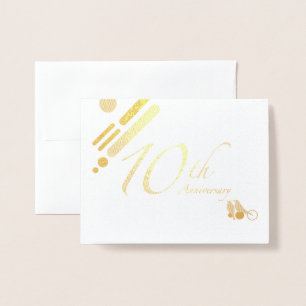 Happy 10th Jubileum Mod Birds Folie Kaarten