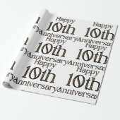 Happy 10th Jubileum-pakpapier Cadeaupapier (Uitgerold)