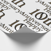 Happy 10th Jubileum-pakpapier Cadeaupapier (Hoek)