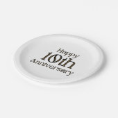 Happy 10th Jubileum Paper Borden Papieren Bordje (Gekanteld)