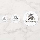 Happy 10th Jubileum Table Confetti (Achterkanten)