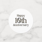 Happy 10th Jubileum Table Confetti (Kleine voorkant)