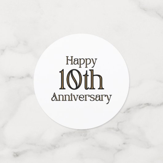 Happy 10th Jubileum Table Confetti (Kleine voorkant)