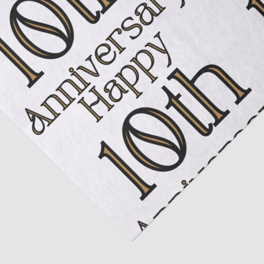 Happy 10th Jubileum Tissuepapier (Detail)