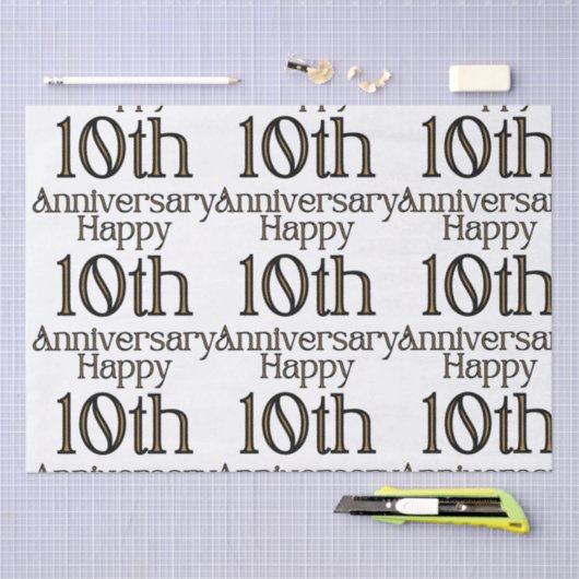 Happy 10th Jubileum Tissuepapier (Craft)