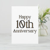 Happy 10th Jubileum Uitnodiging (Staand voorkant)