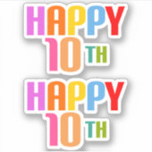 Happy 10th sticker (Voorkant)