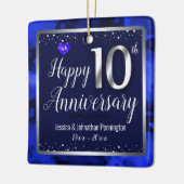 Happy 10th Wedding Jubileum Foto Keramisch Ornament (Links)
