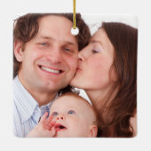 Happy 10th Wedding Jubileum Foto Keramisch Ornament (Achterkant)