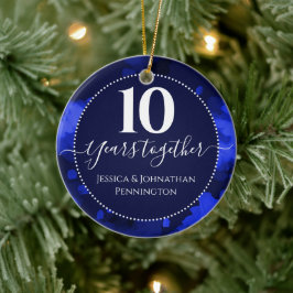 Happy 10th Wedding Jubileum One Foto Keramisch Ornament