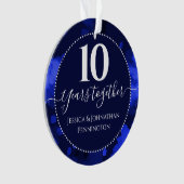Happy 10th Wedding Jubileum One Foto Ornament (voorkant)
