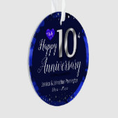 Happy 10th Wedding Jubileum Ornament (voorkant)