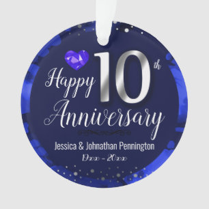 Happy 10th Wedding Jubileum Ornament