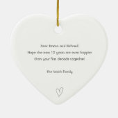 Happy 10th Year Jubileum Gift for Couple Keramisch Ornament (Achterkant)