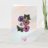 Happy 11e Jubileum  Bloemen Kaart (Achterkant)