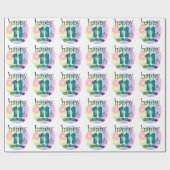 Happy 11th Birthday Cadeaupapier (Vlak)