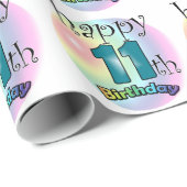 Happy 11th Birthday Cadeaupapier (Rol Hoek)