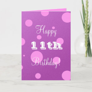 Happy 11th Birthday Card for Girl Kaart