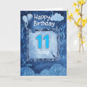 Happy 11th Birthday Kaart (Gele Bloem)