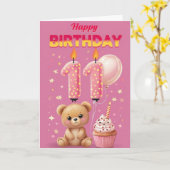 Happy 11th Birthday Kaart (Gele Bloem)
