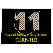 Happy 11th Birthday & Merry Kerstmis, aangepaste n Groot Cadeauzakje (Voorkant)