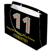 Happy 11th Birthday & Merry Kerstmis, aangepaste n Groot Cadeauzakje (Achterkant Gekanteld)