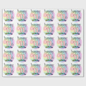 Happy 11th Birthday (roze) Cadeaupapier (Vlak)