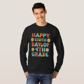 Happy 120th Day Of 4th Grade Retro Groovy Teacher T-shirt (Voorkant volledig)