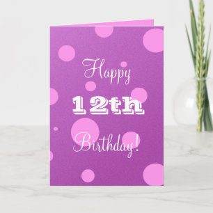 Happy 12e verjaardag Kaart voor meisje