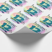 Happy 12th Birthday Cadeaupapier (Hoek)