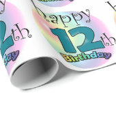 Happy 12th Birthday Cadeaupapier (Rol Hoek)