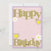 Happy 12th Birthday – Meisjes Kaart met bloemen (Achterkant)