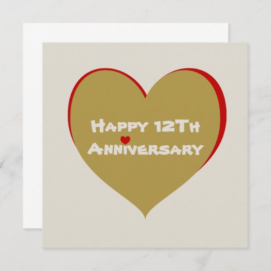 Happy 12th Jubileum (Voorkant / Achterkant)