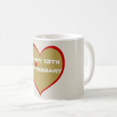 Happy 12th Jubileum Koffiemok (Voorkant rechts)