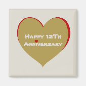 Happy 12th Jubileum Magneet (Voorkant)