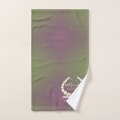 "Happy 12th Wedding Jubileum" Pearls en Moss Bad Handdoek (Handdoek)