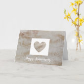 Happy 13-jarig gezicht hart kaart (Gele Bloem)