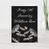 Happy 13e Jubileum Kaart Wildflower Lover Vrouw (Voorkant)