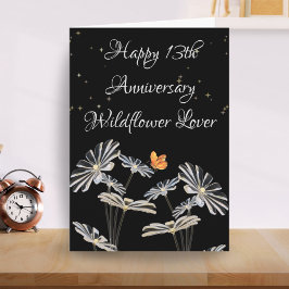 Happy 13e Jubileum Kaart Wildflower Lover Vrouw
