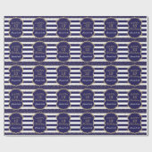 Happy 13th Birthday Gold Glitter en Navy Blue Cadeaupapier (Vlak)