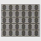 Happy 13th Birthday Gold Glitter Wrapping Paper Cadeaupapier (Vlak)