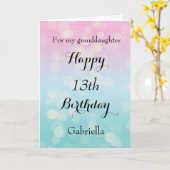 Happy 13th Birthday Granddochter Kaart (Gele Bloem)